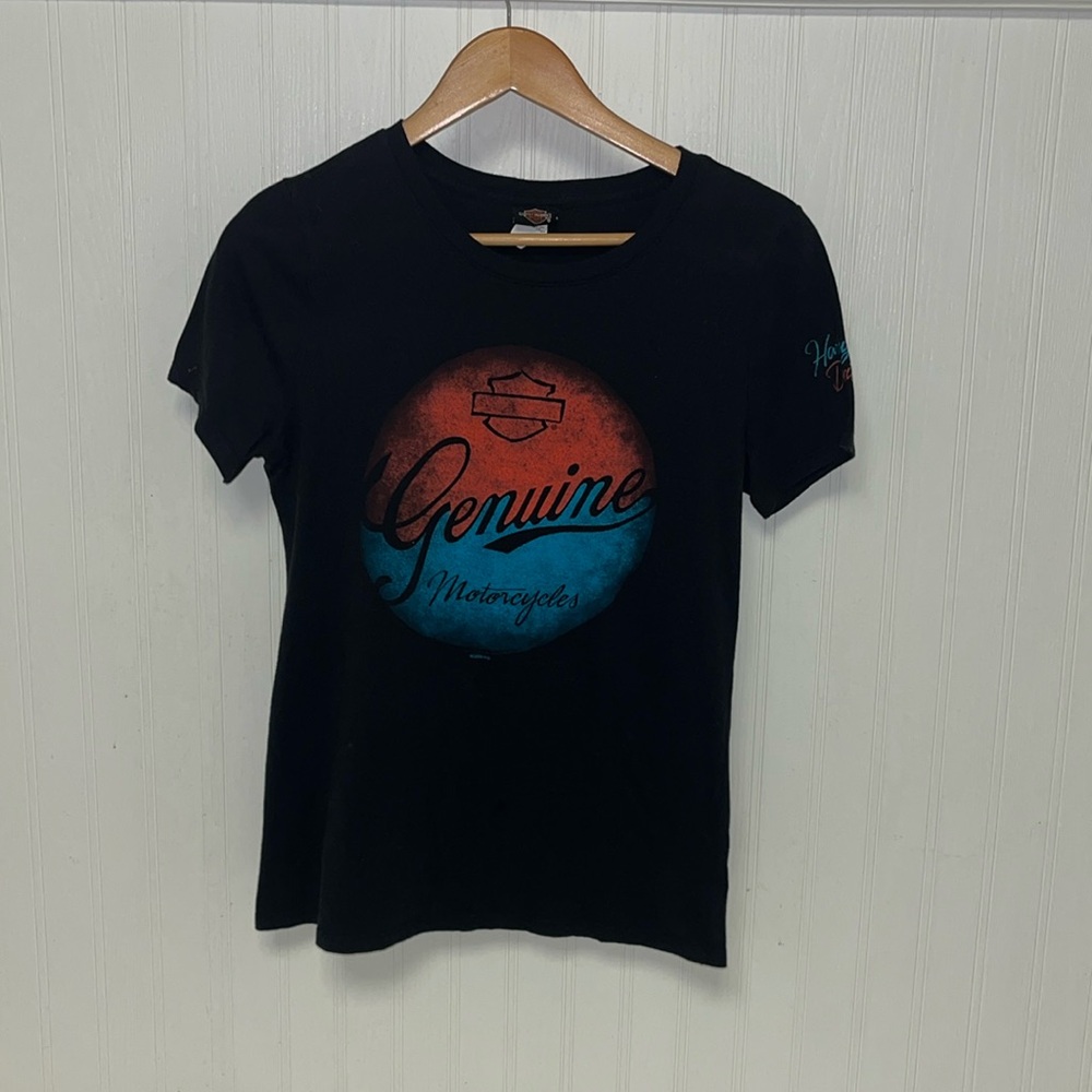 Harley-Davidson Motorcycle Piqua Ohio women’s short sleeve t-shirt